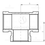 TRÓJNIK żeliwny ocynkowany redukcyjny 1 x 3/4