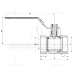 Zawór kulowy z dławikiem 1/2" DN15