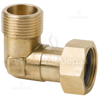 PÓŁŚRUBUNEK mosiężny UNIWERSALNY KĄTOWY 1"x1" mosiądz do kotła