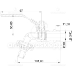 ZAWÓR ogrodowy czerpalny kulowy INVENA 3/4" MROZOODPORNY na kłódkę