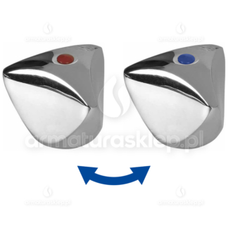 1x POKRĘTŁO baterii standardowych METALOWE CHROM EXCLUSIVE kurek do kranu