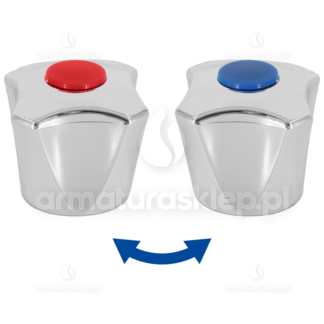 1x POKRĘTŁO baterii standardowych PCV CHROM 4-kątne kurek do kranu
