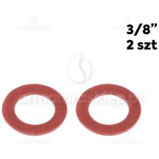 2x USZCZELKA węża wężyka fibrowa 3/8" płaska czerwona fibra