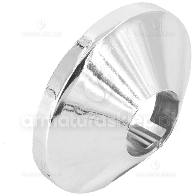 ROZETA maskująca PCV do rur pojedyncza chrom 18mm