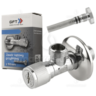ZAWÓR kątowy grzybkowy z filtrem 1/2x3/8 GFT MAESTRO