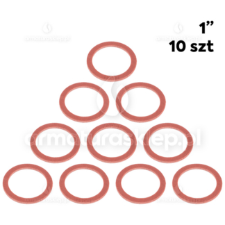 10x USZCZELKA wodomierza fibrowa 1" płaska czerwona fibra