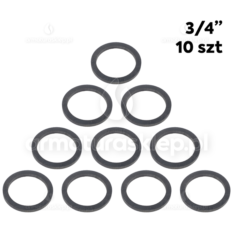 10x USZCZELKA wodomierza gumowa 3/4" płaska guma