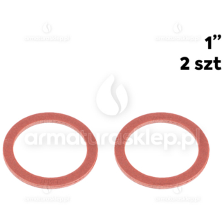 2x USZCZELKA wodomierza fibrowa 1" płaska czerwona fibra