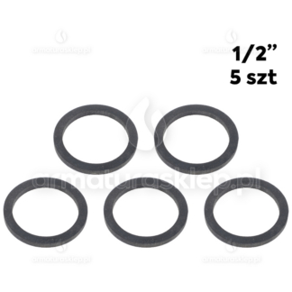 5x USZCZELKA wodomierza gumowa 1/2" płaska guma