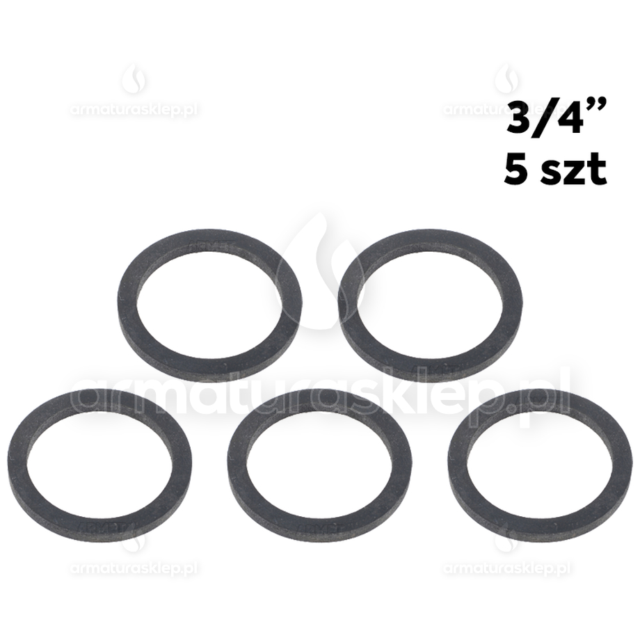 5x USZCZELKA wodomierza gumowa 3/4" płaska guma