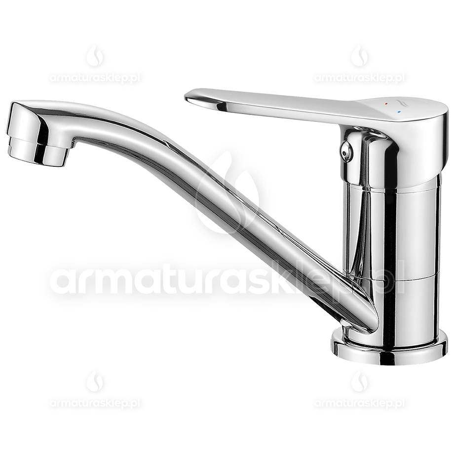 BATERIA umywalkowa stojąca ATEZ z ruchomą wylewką BTK_026D