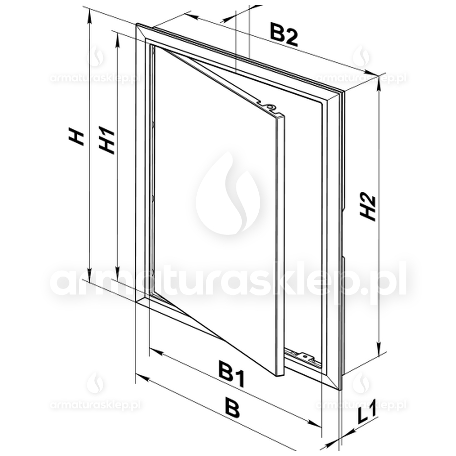 Vents drzwiczki rewizyjne plastikowe 200x300mm białe DR20x30