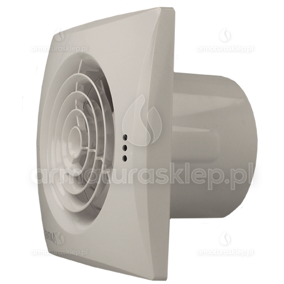 Vents ECHO wentylator osiowy fi 100mm CICHY Z TIMEREM I HIGROSTATEM biały D100QH