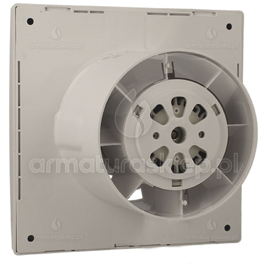 Vents ECHO wentylator osiowy fi 100mm CICHY Z TIMEREM I HIGROSTATEM biały D100QH