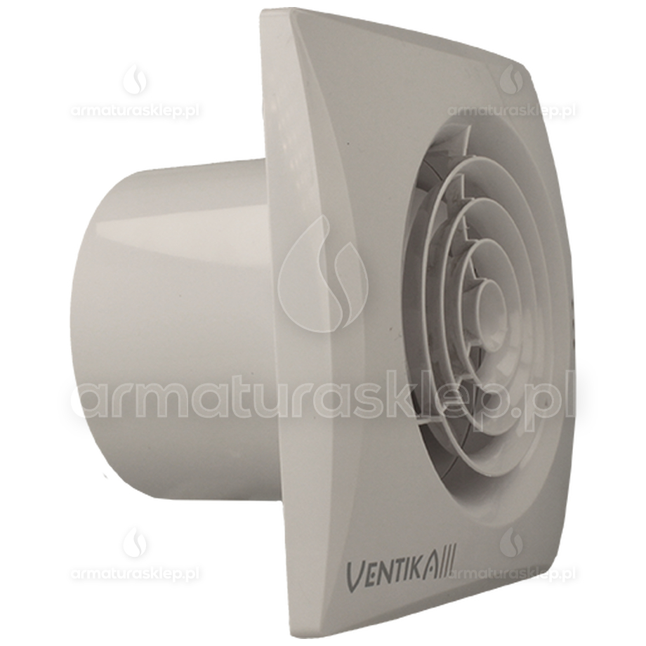 Vents ECHO wentylator osiowy fi 100mm CICHY Z TIMEREM I HIGROSTATEM biały D100QH