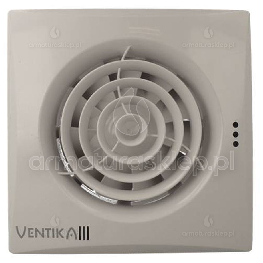 Vents ECHO wentylator osiowy fi 100mm CICHY Z TIMEREM I HIGROSTATEM biały D100QH