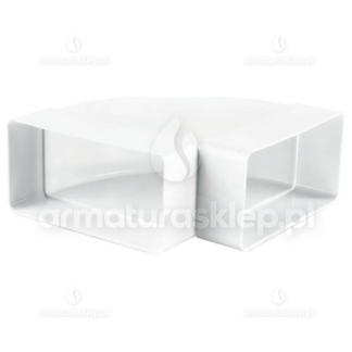 Vents kolano poziome 110x55mm 90st. białe KP55-4