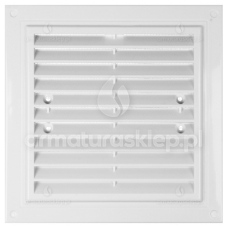 Vents kratka wentylacyjna 180x250 z siatką i uchwytami mocującymi biała MWR250X180