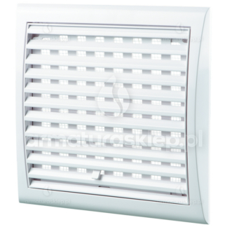 Vents kratka wentylacyjna 193x188mm z regulowaną żaluzją biała MW123R