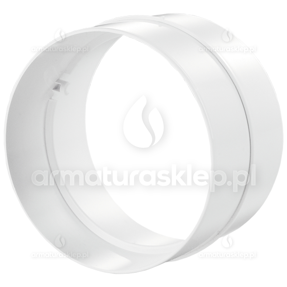 Vents łącznik kanałów okrągłych fi 100mm biały KO100-2