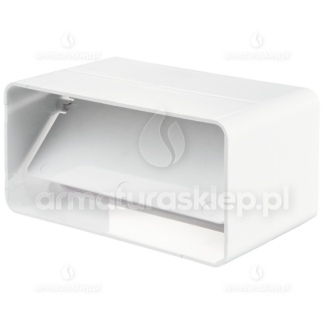 Vents łącznik kanałów płaskich 110x55mm z zaworem zwrotnym biały KP55-22