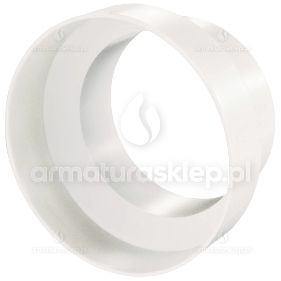 Vents redukcja okrągła fi 125/100 mm biała RD19