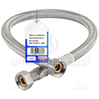 Wąż do wody w oplocie stalowym GW 3/8 200 cm
